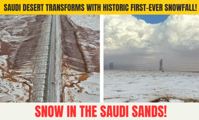 Snow In The Sands: Saudi Desert Transforms With Historic First-Ever Snowfall!